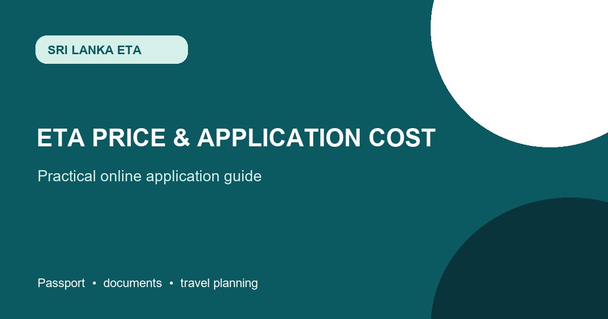 Sri Lanka ETA Price and Application Cost: What Travellers Pay Online